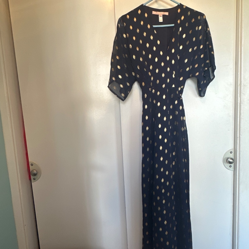 Hutch Blue Gold Wrap Dress - Picture 2 of 5